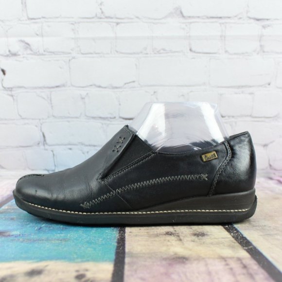 Rieker Shoes - Rieker Black Leather Anti Stress Low Heel Slip on Shoes Size 37 US 6